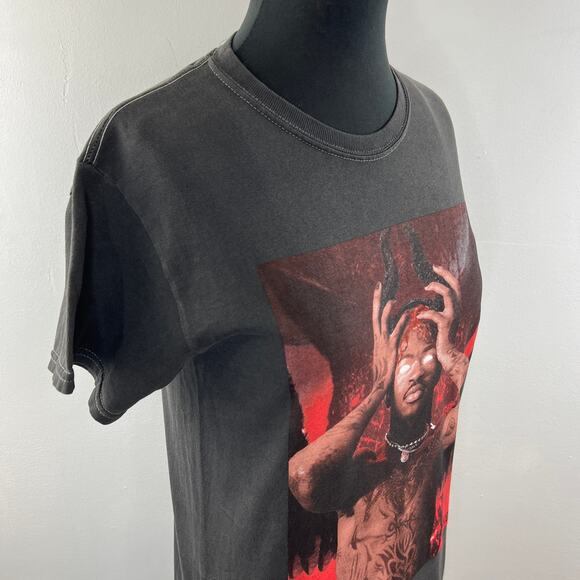 Urban Outfitters Lil Nas X Gray Top Cotton Graphic Print Crew Neck Size S NEW - Picture 4 of 8